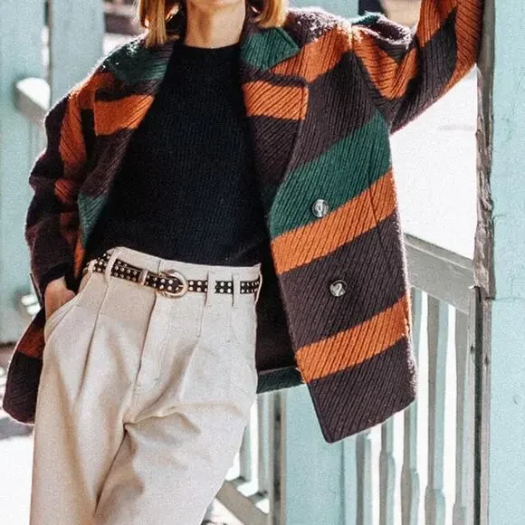 Ulla Johnson Woven Striped Emery Jacket Size Small - Picture 1 of 12